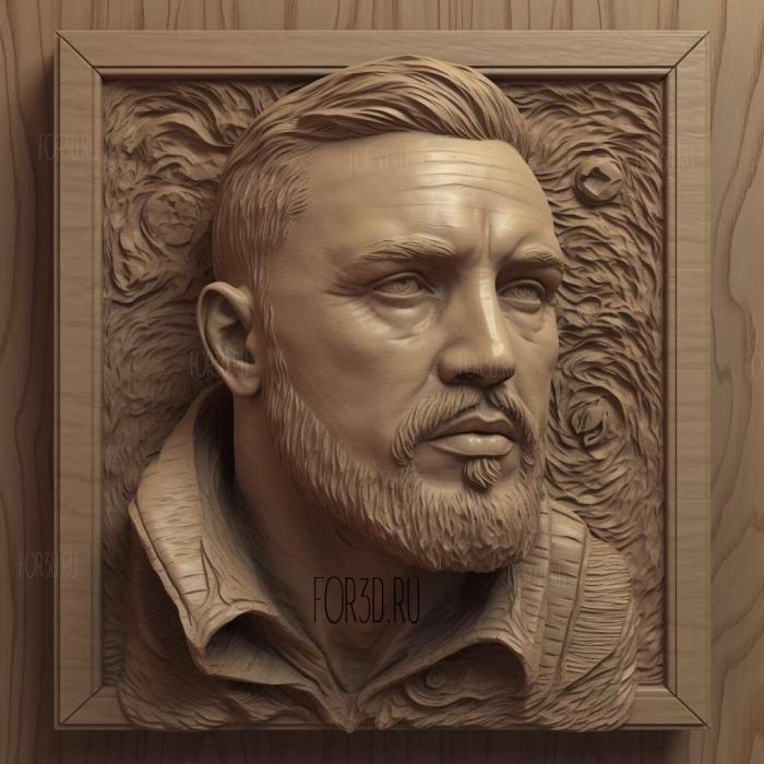 Tom Hardy 1 stl model for CNC